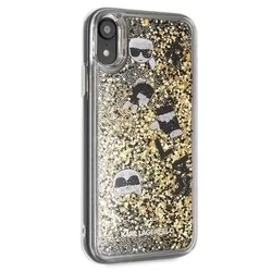 Telefontok iPhone XR - Etui Karl Lagerfeld arany/fekete tok-1