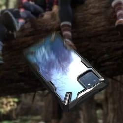 Telefontokok Samsung Galaxy Note 10 Lite - Ringke Fusion X ütésálló fekete tok-1