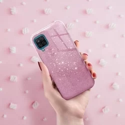 Telefontok Samsung Galaxy A12 - Pink Shiny tok-2