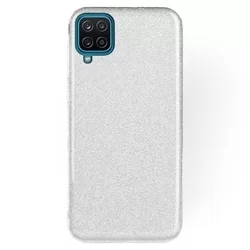 Telefontok Samsung Galaxy A12 - Ezüst Shiny tok-2