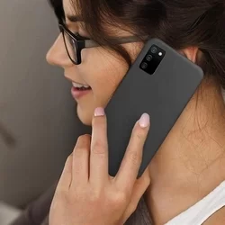 Telefontok Samsung Galaxy A02s - fekete szilikon tok-4