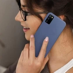 Telefontok Samsung Galaxy A02s - kék szilikon tok-4