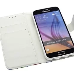 Telefontok Samsung Galaxy S6 - kihajtható tok- mintás (8719273247884)-2