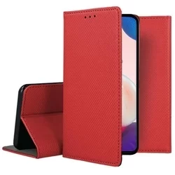 Telefontok Samsung Galaxy A72 / A72 5G - piros mágneses szilikon keretes könyvtok-2