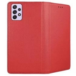 Telefontok Samsung Galaxy A72 / A72 5G - piros mágneses szilikon keretes könyvtok-3