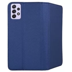 Telefontok Samsung Galaxy A52 / A52 5G / A52s 5G - kék mágneses szilikon keretes könyvtok-2
