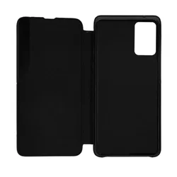 Telefontok Samsung Galaxy A72 / A72 5G - Eco View bőrhatású fekete mágneses könyvtok-2