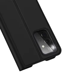 Telefontok Samsung Galaxy A72 / A72 5G - Dux Ducis fekete flipcover tok-1