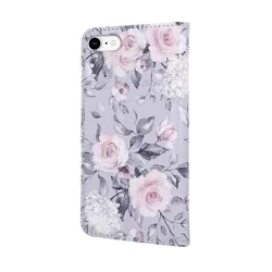 Telefontok iPhone 7 / 8 / SE 2020 - Smart Trendy Spring Flowers 4 mágneses szilikon keretes könyvtok-1