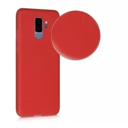 Telefontok Samsung S9 Plus - piros áttetsző szilikon tok-1