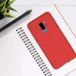 Telefontok Samsung S9 Plus - piros áttetsző szilikon tok-2