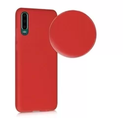 Telefontok Huawei P30 - piros áttetsző szilikon tok-4