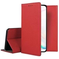 Telefontok Samsung Galaxy Note 10 - piros mágneses szilikon keretes könyvtok-2