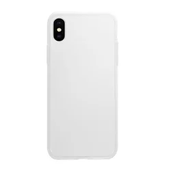 Telefontok iPhone X / XS - fehér áttetsző szilikon hátlap tok-1
