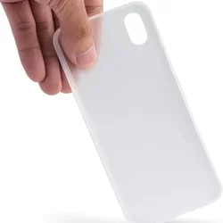 Telefontok iPhone X / XS - fehér áttetsző szilikon hátlap tok-3