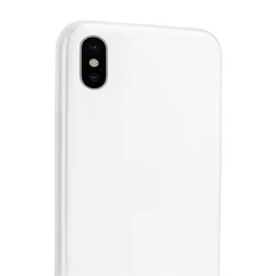 Telefontok iPhone XS Max - fehér áttetsző szilikon hátlap tok-2
