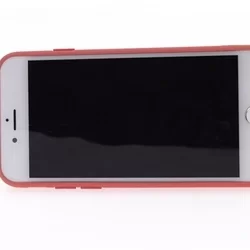 Telefontok iPhone 7 / 8 / SE 2020 - Piros szilikon keretes plexi hátlap tok -1