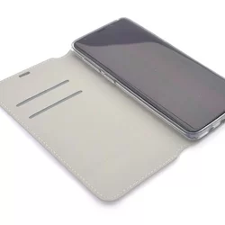 Telefontok Samsung Galaxy S9 Plus - csillogós ezüst kihajtható tok (8719273268285)-1