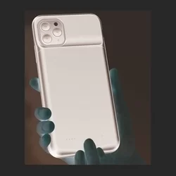 Telefontok iPhone 11 - USAMS US-CD111 Power Case - hátsó akkumulátoros tok 4500mAh - fekete-1