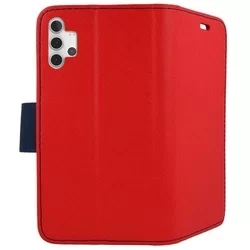 Telefontok Samsung Galaxy A32 4G / LTE - FANCY piros-kék szilikon keretes könyvtok-1