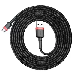 BASEUS Cafule - USB / MicroUSB fekete szövet adatkábel 1,5A, 2m -3