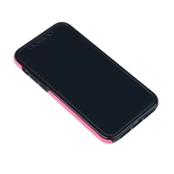 Telefontok iPhone 11 - átlátszó előlap + Hot Pink plexi hátlap tok 360°-3