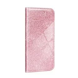 Telefontok Samsung Galaxy A32 5G - pink Shiny mágneses szilikon keretes könyvtok-1