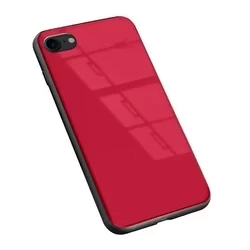 Telefontok iPhone 7 / 8 / SE 2020 - piros üveg hátlaptok-1