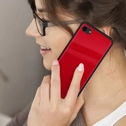 Telefontok iPhone 7 / 8 / SE 2020 - piros üveg hátlaptok-4