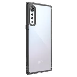Telefontok LG Velvet - Ringke Fusion átlátszó hibrid tok fekete kerettel-1
