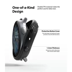 Ringke Air Sports fekete szilikon védő tok - Samsung Galaxy Watch Active 2 (44mm) okosórához-1