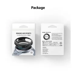 Ringke Air Sports fekete szilikon védő tok - Samsung Galaxy Watch Active 2 (44mm) okosórához-3