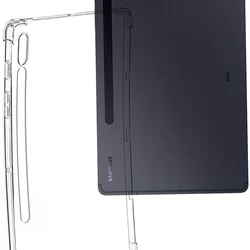 Tablettok Samsung Galaxy Tab S7+ PLUS 12.4 coll (SM-T970, SM-T976) - átlátszó, sarokerősített szilikon tablet tok-5