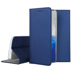 Telefontok Samsung Galaxy S20 - kék mágneses szilikon keretes könyvtok-2