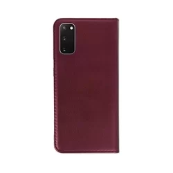 Telefontok Samsung Galaxy S20 - Smart Magnetic burgundy szilikon keretes mágneses könyvtok-2
