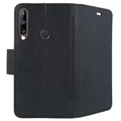 Telefontok Huawei P40 Lite E - FANCY fekete szilikon keretes könyvtok-2
