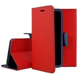 Telefontok Samsung Galaxy A52 / A52 5G / A52s 5G - FANCY piros-kék szilikon keretes könyvtok-1