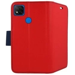 Telefontok Xiaomi Redmi 9C - FANCY piros-kék szilikon keretes könyvtok-2