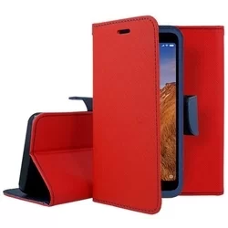 Telefontok Xiaomi Redmi 7A - FANCY piros-kék szilikon keretes könyvtok-3