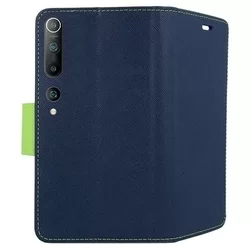 Telefontok Xiaomi Mi 10 - FANCY kék / zöld szilikon keretes könyvtok-2