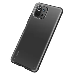 Telefontok Xiaomi 11 Lite 5G NE / Mi 11 Lite - TECH-PROTECT Hybridshell - ütésálló áttetsző műanyag tok, fekete kerettel-3