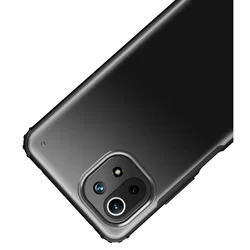 Telefontok Xiaomi 11 Lite 5G NE / Mi 11 Lite - TECH-PROTECT Hybridshell - ütésálló áttetsző műanyag tok, fekete kerettel-4