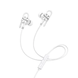 Headset: HOCO M84 - fehér stereo headset fülhallgató, mikrofonnal-1