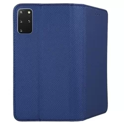Telefontok Samsung Galaxy S20 Plus - kék mágneses szilikon keretes könyvtok-2