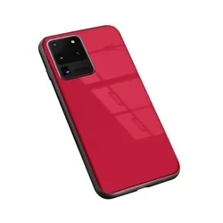 Telefontok Samsung Galaxy S20 Ultra - Forcell piros üveg hátlaptok-1