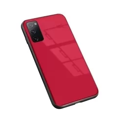 Telefontok Samsung Galaxy S20 FE - Forcell piros üveg hátlaptok-1