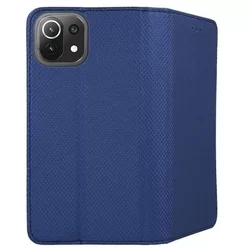 Xiaomi 11 Lite 5G NE / Mi 11 Lite Telefontok - kék mágneses szilikon keretes könyvtok-3