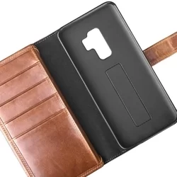 Telefontok Pierre Cardin Kihajtható Valódi Bőr Tok Galaxy S9 Plus - Barna -2