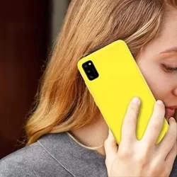 Telefontok Samsung Galaxy A41 - citromsárga szilikon tok-1