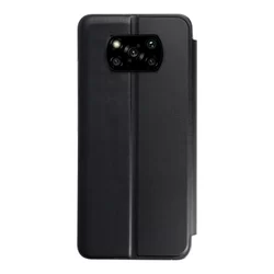 Telefontok Xiaomi Poco X3 NFC / Poco X3 Pro - Eco View bőrhatású fekete mágneses könyvtok-1